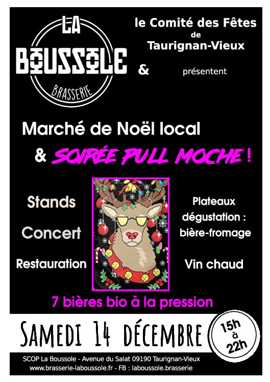 Marché de Noël et sa soirée Pull moche ! ( Sam 15 dec)